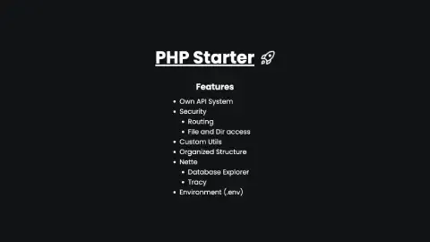 PHP Starter Website Preview